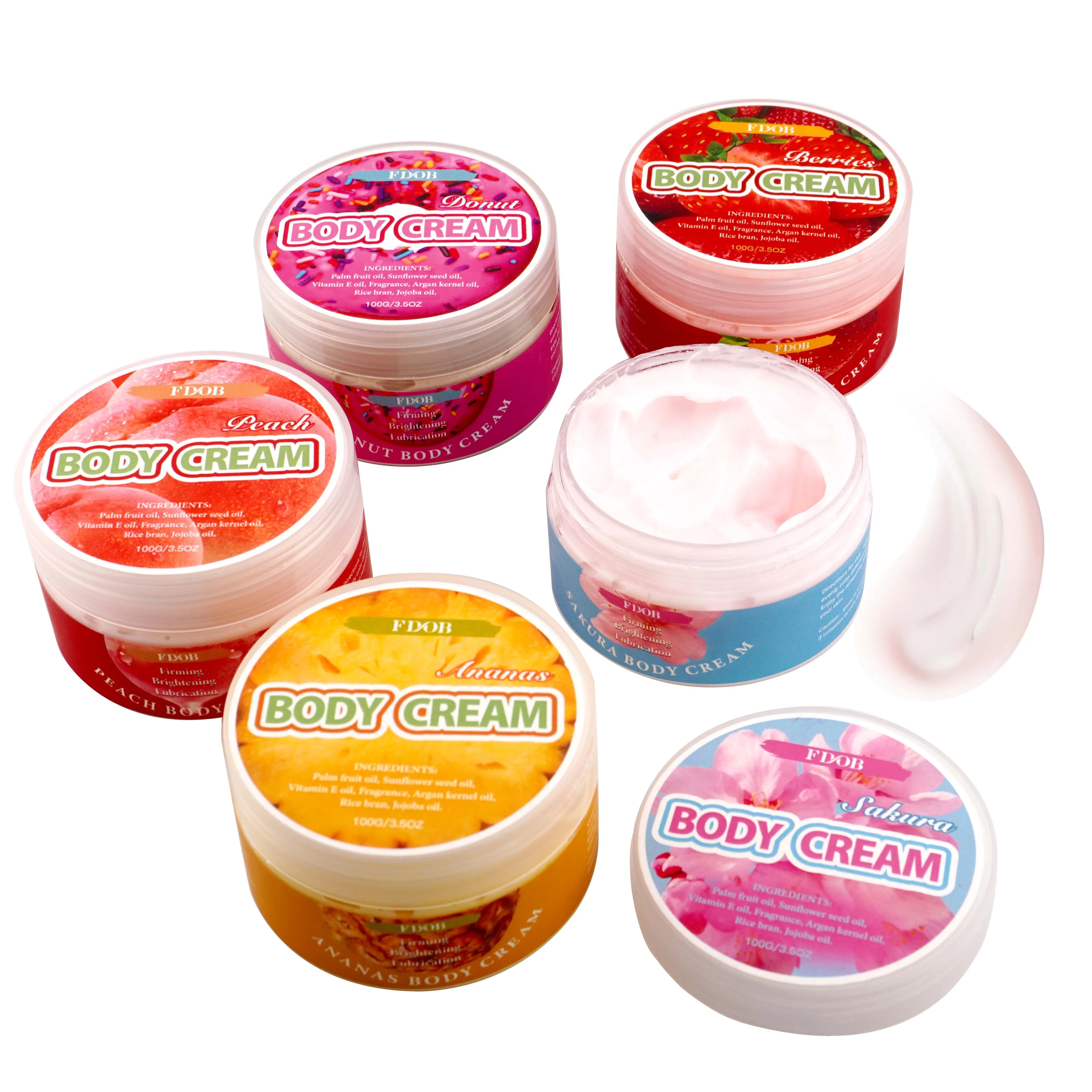 Wholesale  Body Lotion Body Cream Customizable Fragrance Sakura Shea Butter Shea butter for Body