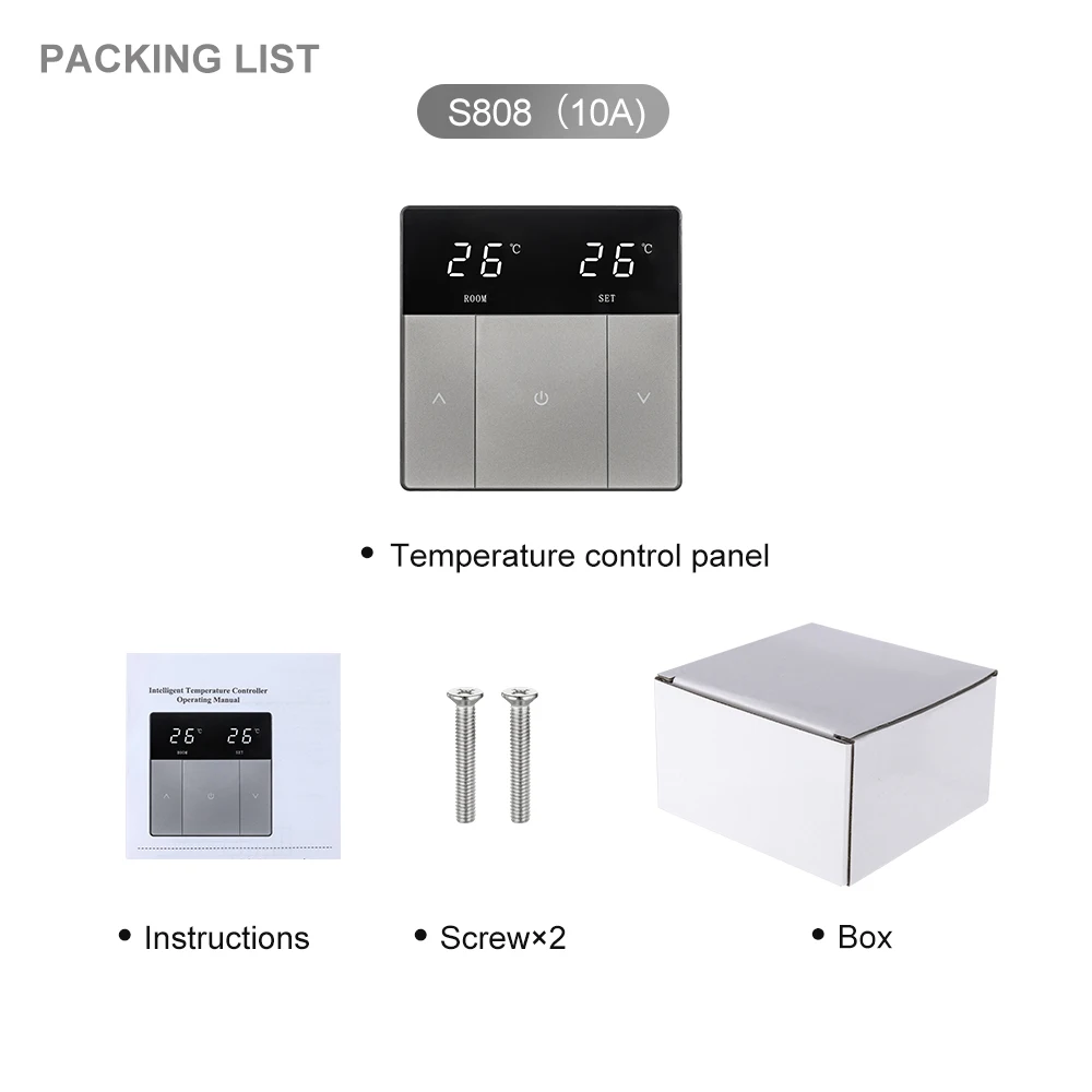 piano key style touch LED screen thermostat Floor heating thermostat Room temperature controller