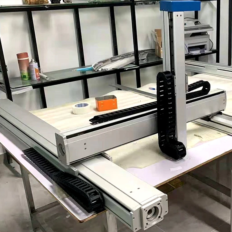 Линейный сценический Высокоточный моторизованный перекрестный слайдер линейный рельсовый шариковый винтовой Модуль стол с несколькими осями