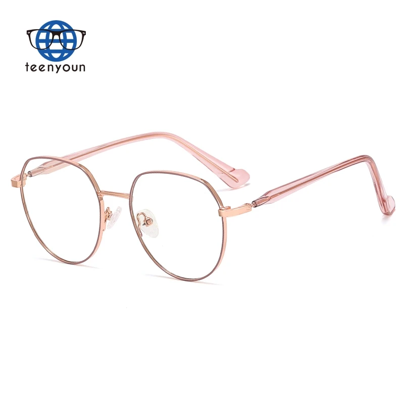 Teenyoun 2023 New Cat Eye Round Optical Glasses Frames Eyeglasses Anti Blue Light For Women Men Eyewear Wholesale