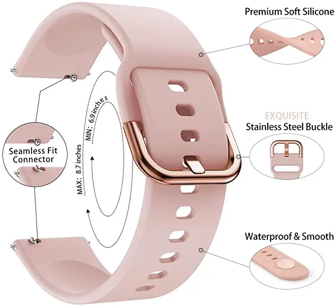 Silicone Watch Strap For Amazfit Bip 3 Smartwatch Bracelet Correa Wristband For Amazfit Bip 3Pro/Bip U/S /Lite /GTS 2e 3 4 4mini