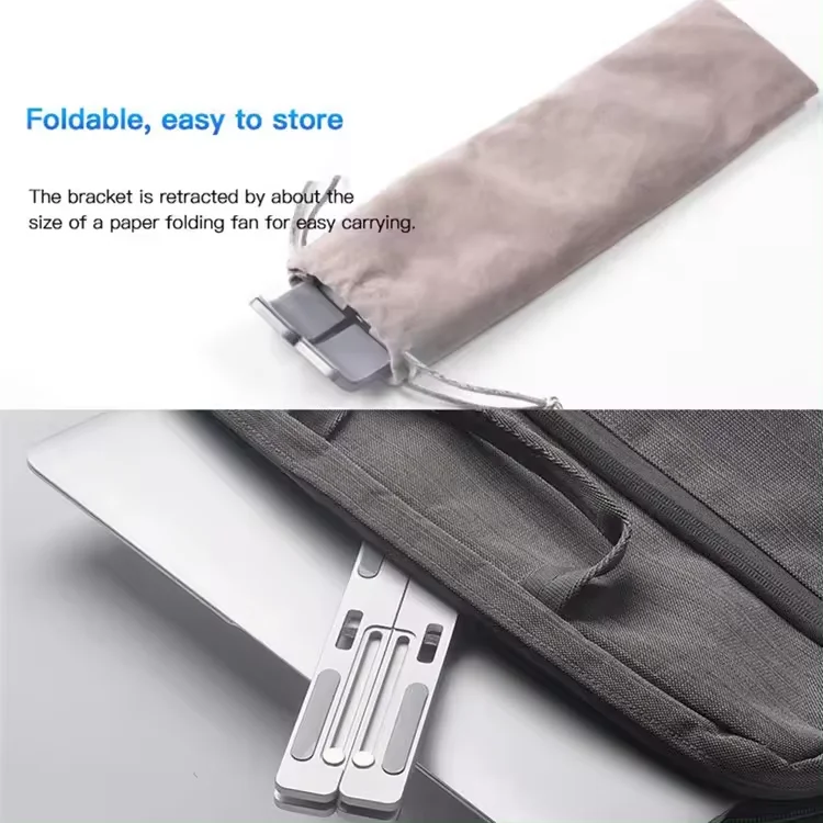 Great Roc Hot Seller OEM Adjustable foldable Laptop Stand  for 15.6 inch Aluminum Notebook Stand Laptop Holder Metal