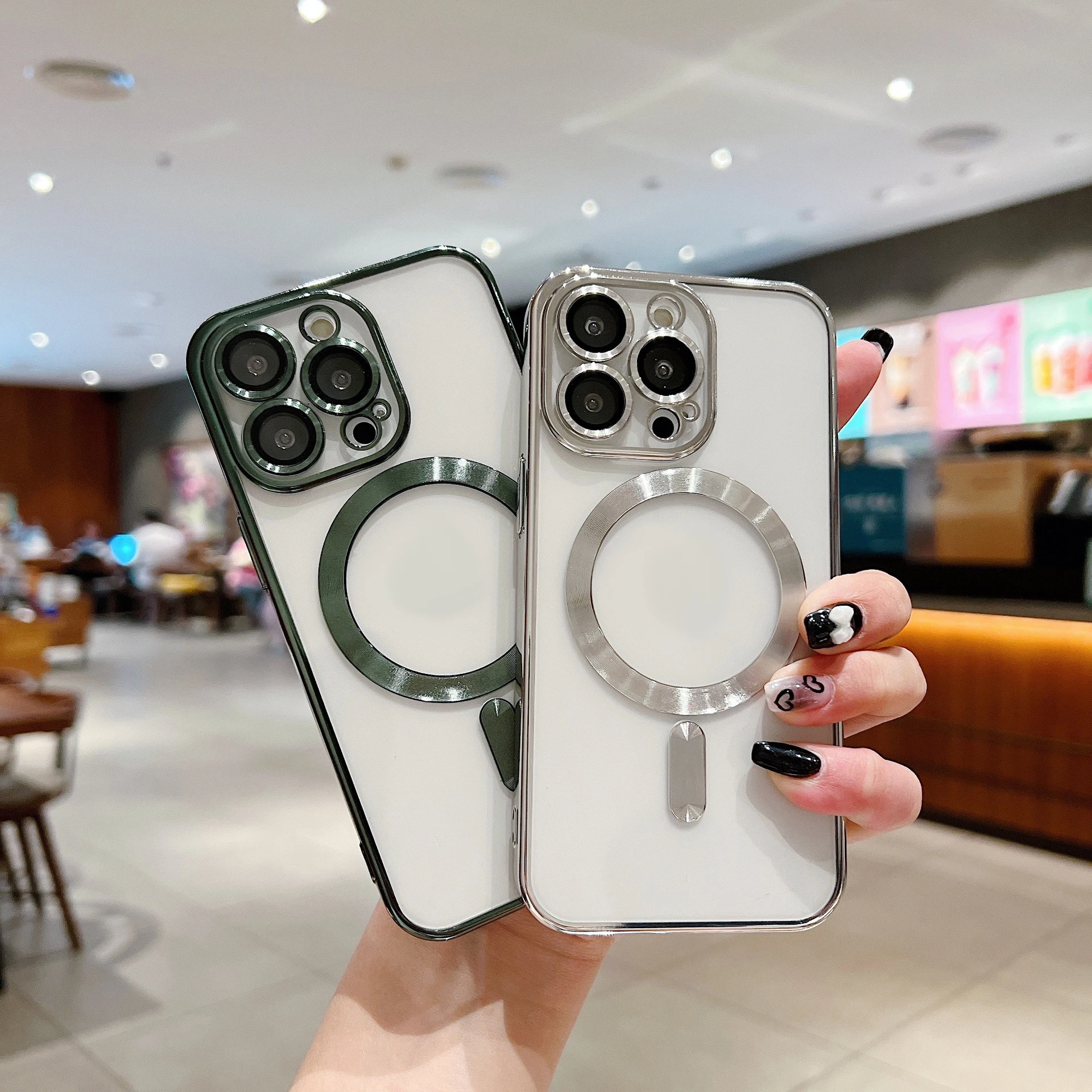 Coque Max Case Magsafe Wireless Charge Electroplated Phone Cover TPU Telephone Clear for Iphone14pro Mobile for Iphone 14 Case