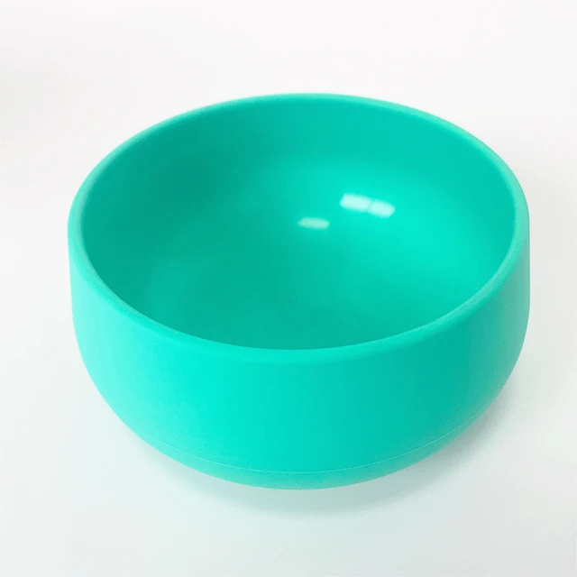 Eco friendly non toxic 100% food grade LFGB standard non spill soft silicone bowl for kids toddlers baby feeding bowl