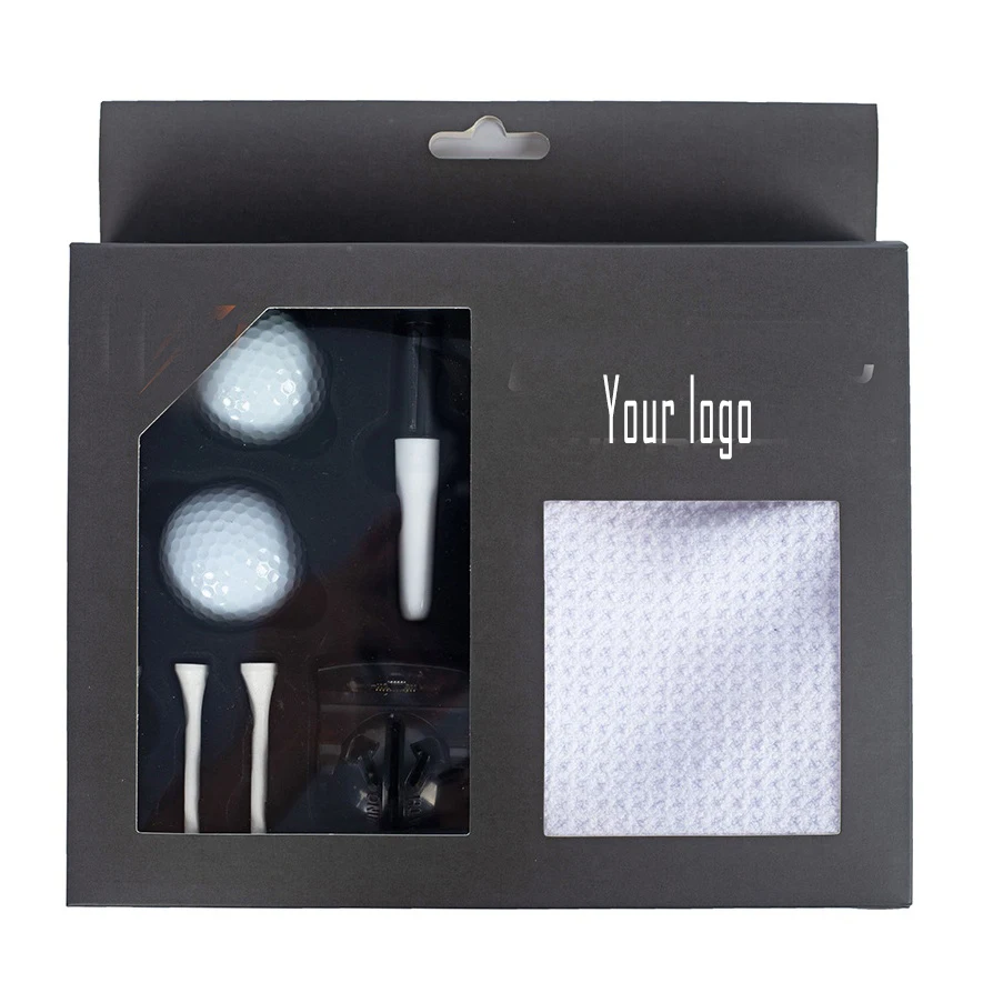 Аксессуары для гольфа на заказ, Набор подарочных шариков для бизнеса, футболок, шариковый маркер, ручка, полотенце