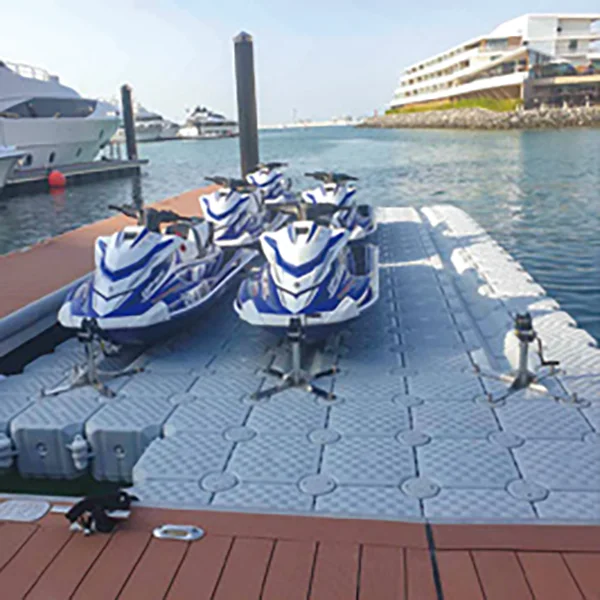 New style modular hdpe plastic floating pontoon for Yacht jet ski floating dock make in China