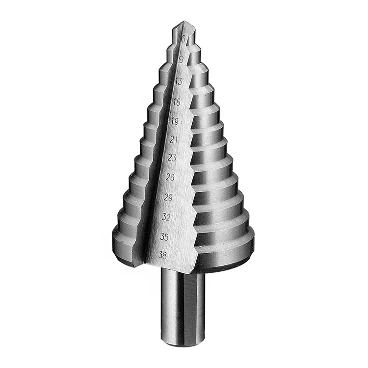 CHTOOLS HSS Spiral Flute Step Drill Bit M35 Steel and Carbide with Carbide Tip for Plastic Masonry Well Drilling Glass Boxed