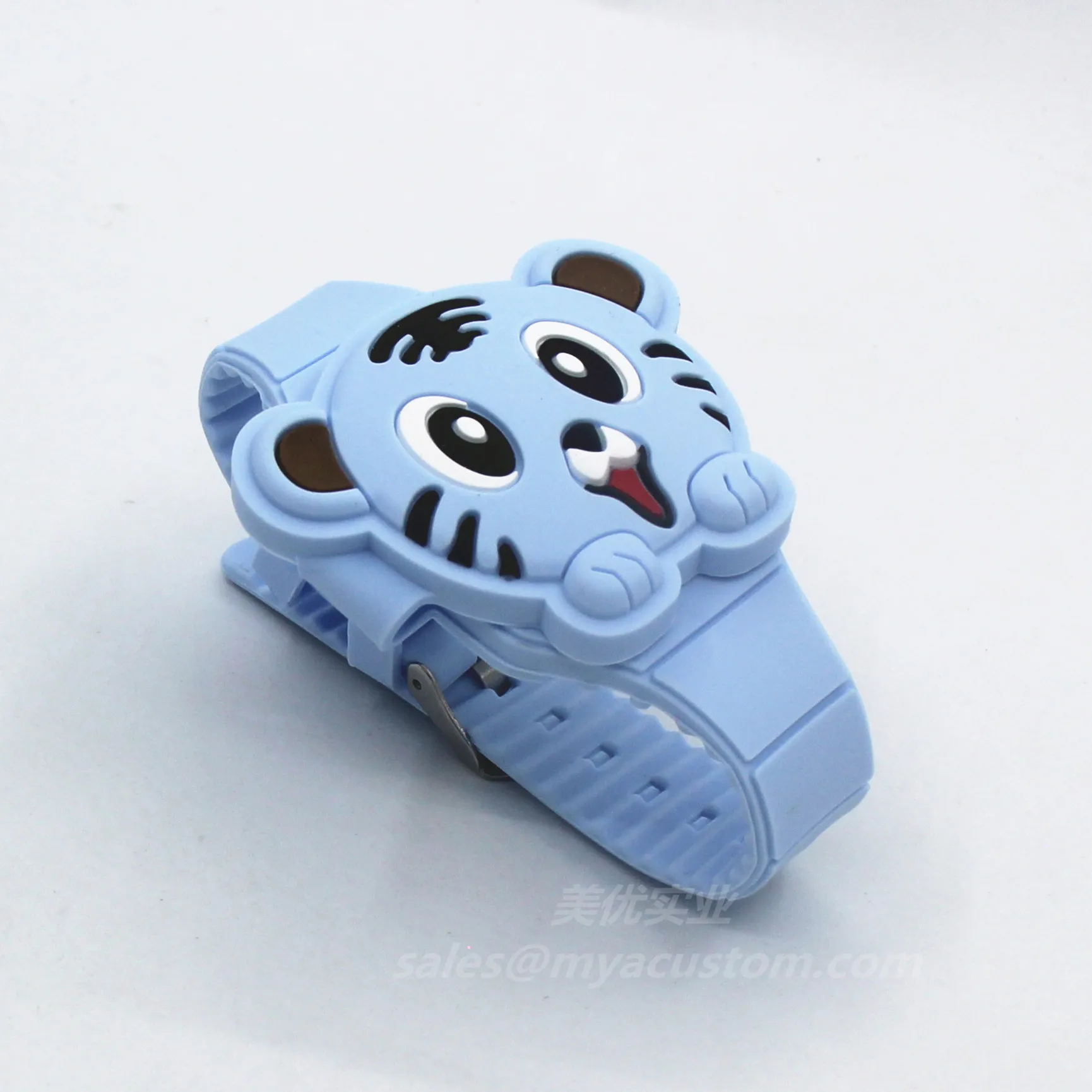 Cute Tiger shape LED Silicone Rubber  Digital Watch For Child animal shape bracelet kid watch
