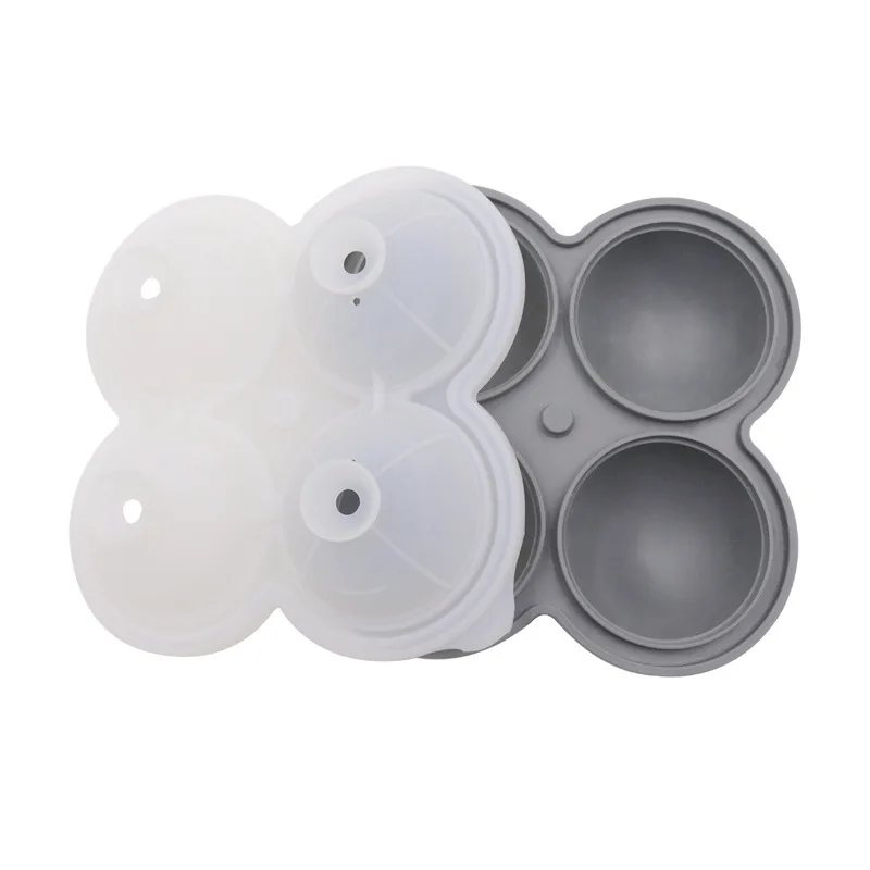 OEM ODM Hot Sales Silicone Round Ice Mold Wholesale 4 & 6 Compartments Ice Ball Mold Easy Release Ice Ball Maker for Home Use
