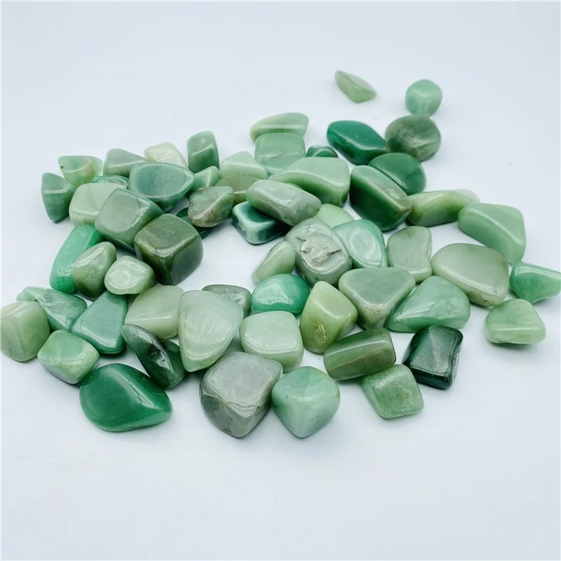Natural stone green aventurine polished tumble gravel stone for decoration