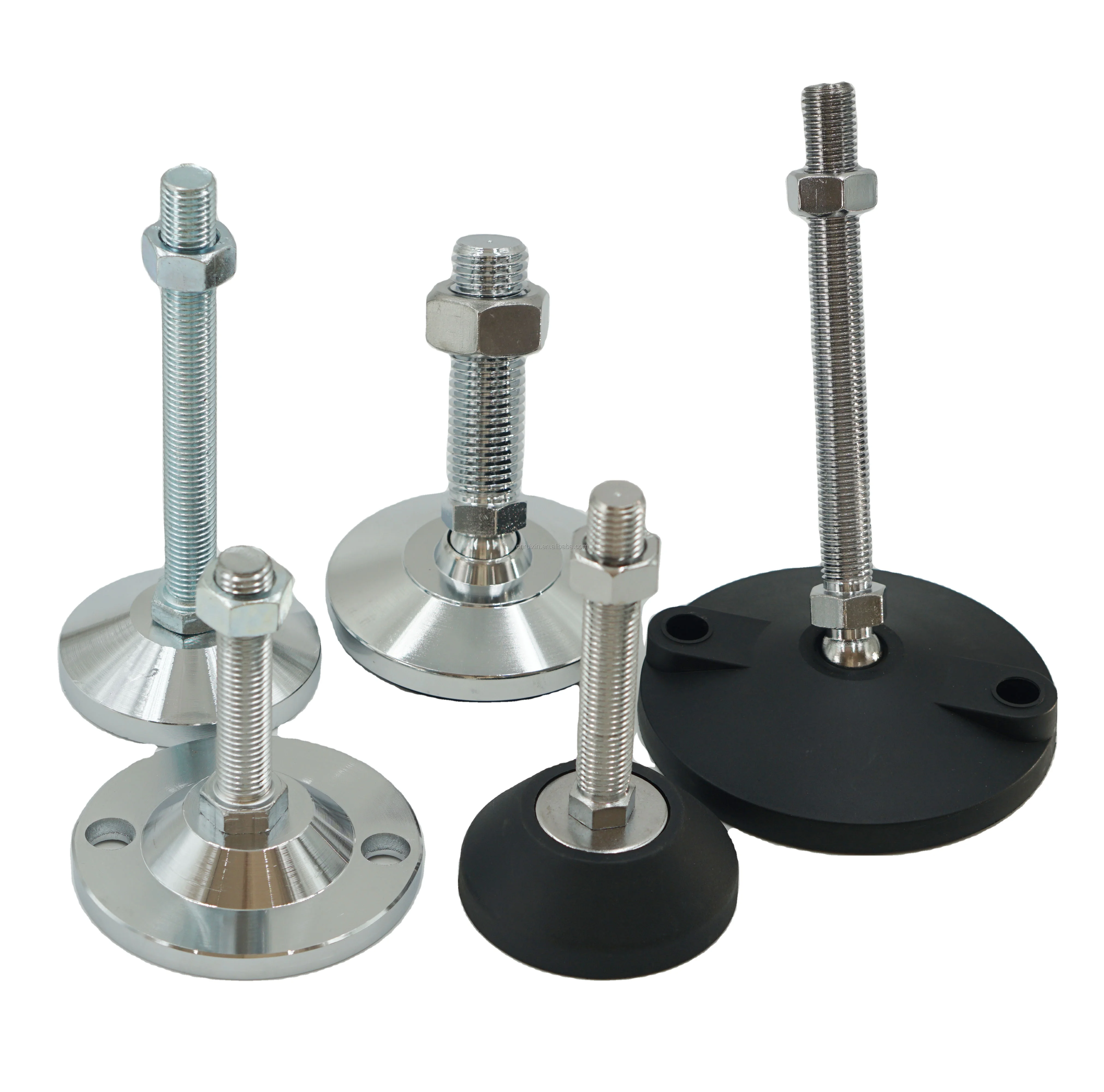 Customized Metal  D32/38/50 M10/12 3/8-16 Fixed Threaded  Stud  Leveling feet Machine Foot Stainless Adjustable foot
