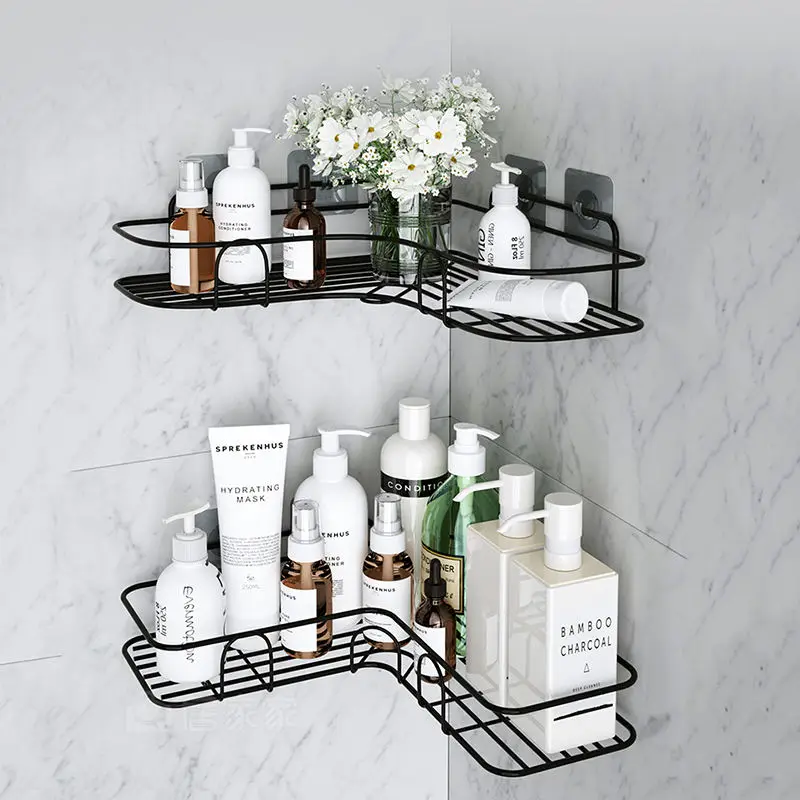 Multifunctional Storage Rack Waterproof  Wall Mount   Bathroom Basket Shelves