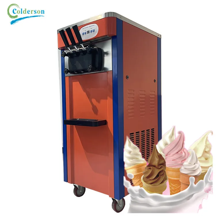 Ice Cream Machine Soft Ice Cream Making Machine Three Flavors Soft Serve Machine For Dessert Shop