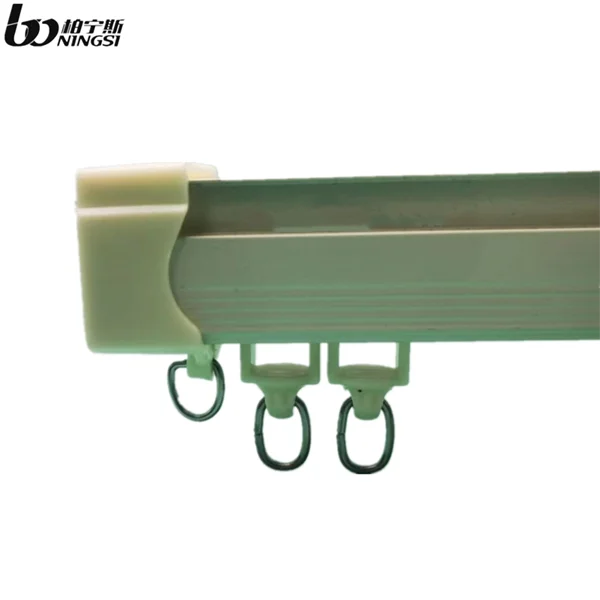 Foshan Factory aluminum curtain rail customized single curtain channel ivory ceiling mounted curtain track