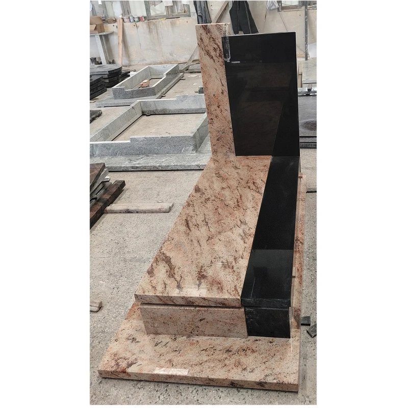 Wholesale Modern Design Composite Two Granite Stone Headstone Tombstone Headstones