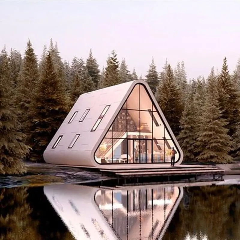 Сборный легкий стальной каркас, новый отель, миниатюрный дом, металлический каркас