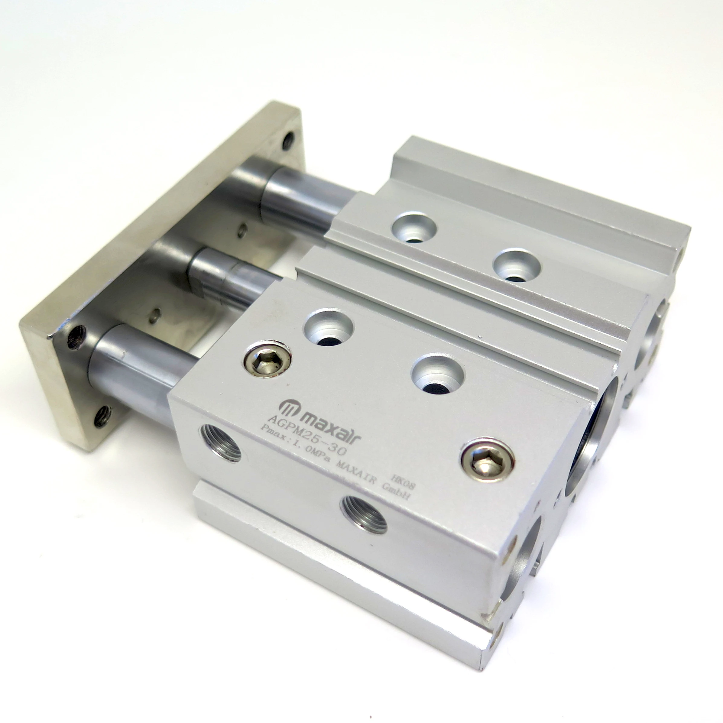 Maxair Compact Adjustable Stroke Three Rods AGP Series Standard Double Acting Pneumatic Cylinder With Magnet Switch