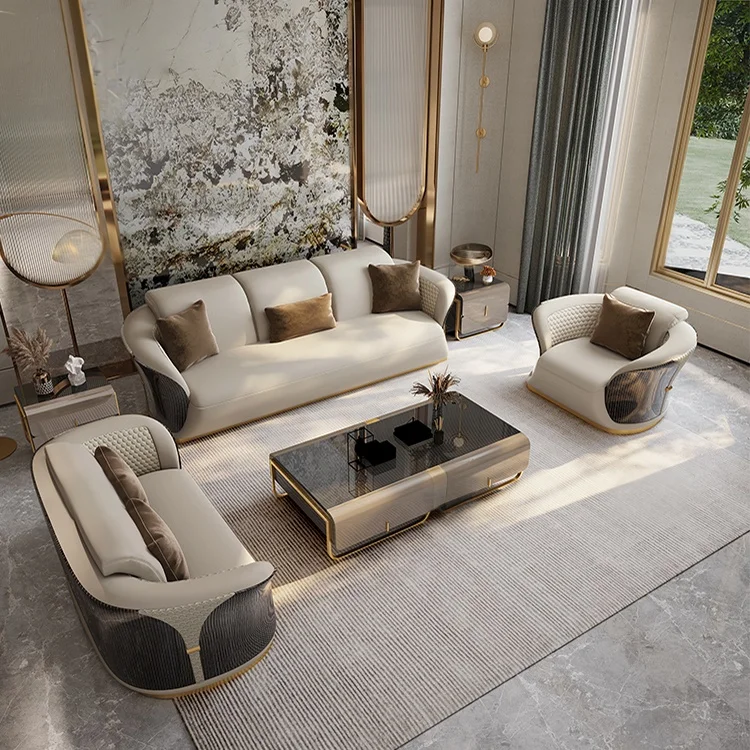 One stop solutions home living room designs modern Italian luxury sofa set furniture
