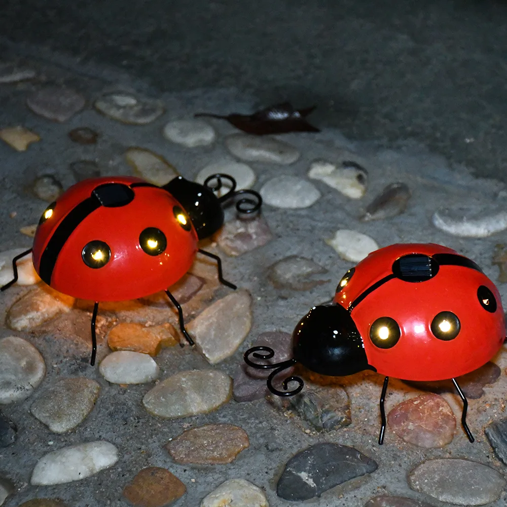 Custom Branded Solar Ladybird Waterproof Garden Decorative Light with Overseas Warehouse Pick & Pack Services