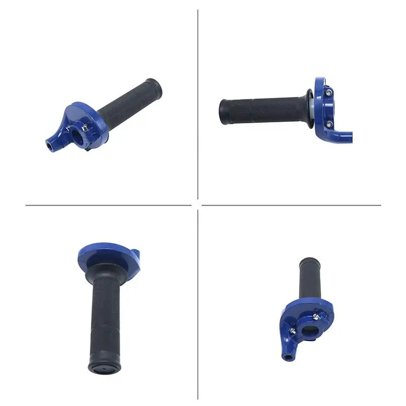 Throttle Sub with Handle Grip and Throttle Cable Single head 110cm   oxidation bright black handle + black handle cover +