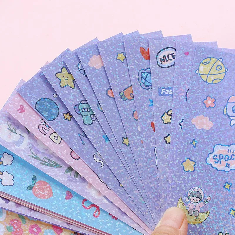 Stock 10pcs/set Promotional waterproof sticker sheet Decorative PVC anime DIY Toy Card Scrapbooking Handbook kawaii sticker