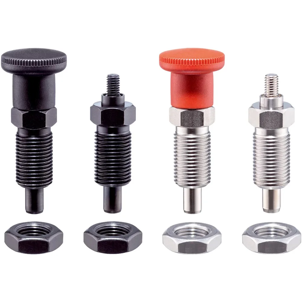 Aluminum Deadbolt Latch Spring Pin Door Latch T-Slot Extrusion Accessory stainless steel Index Plungers with mounting flange
