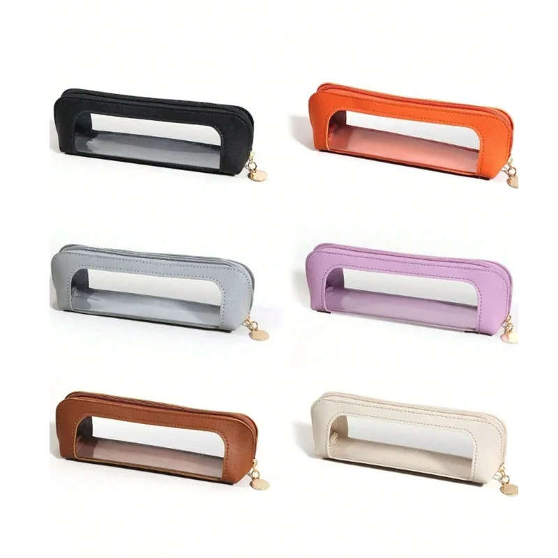 Fashion PVC Transparent Pen Bag Multifunction Pen Holder Cute Pen Holder for Schools