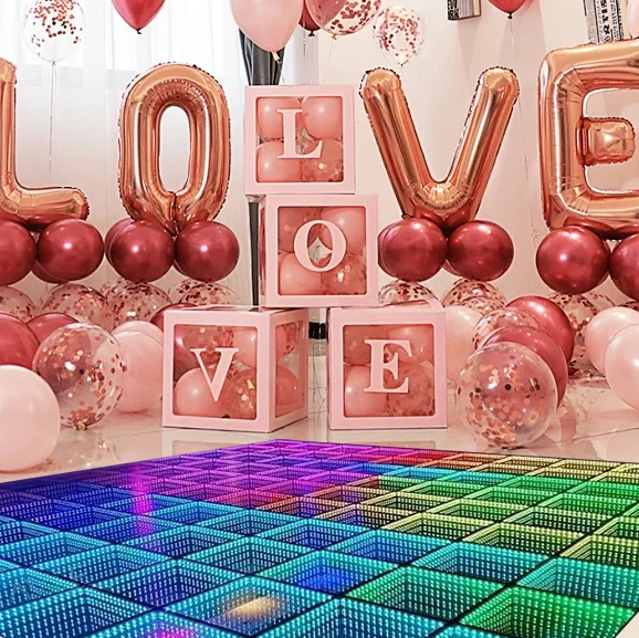 2024 Hot Sale wedding led dance floor easy to set up top dance floor black stage dance floor roll