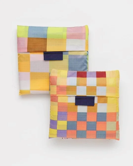 Custom Logo Reusable Mixed Fruit Print Ripstop Nylon Eco Standard Foldable Grocery Shopping Bag for supermarket