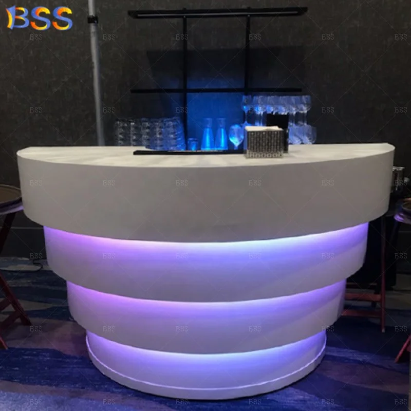 Spa Reception Desk Front Luxury Design Europe Artificial Stone Modern White Black Beauty Semi Circle Salon Spa Reception Desk