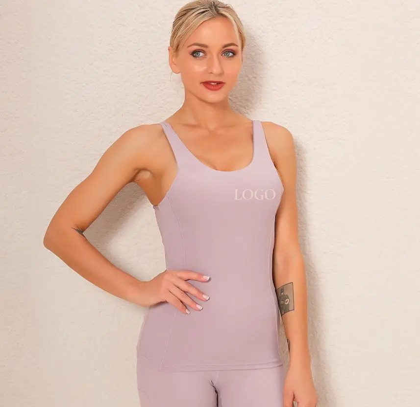 Лидер продаж, спортивный топ YY для йоги, встроенный бюстгальтер со съемными подкладками, Женская майка, укороченный спортивный жилет для фитнеса