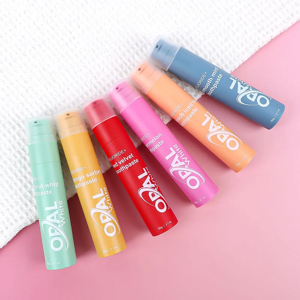 Oem Whitening Toothpaste Private Label Fruit Falvor Toothpaste 60g Fresh Breath Strawberry Mint Toothpaste