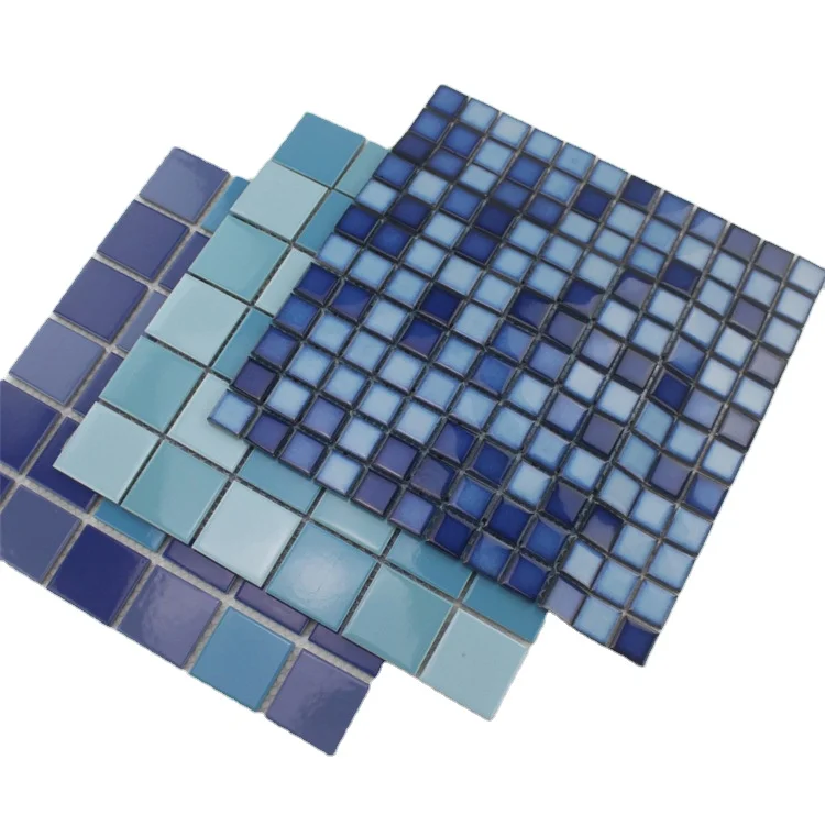 Cheap Price 25x25mm Ceramic Mosaic Tile For Swimming Pool Stock