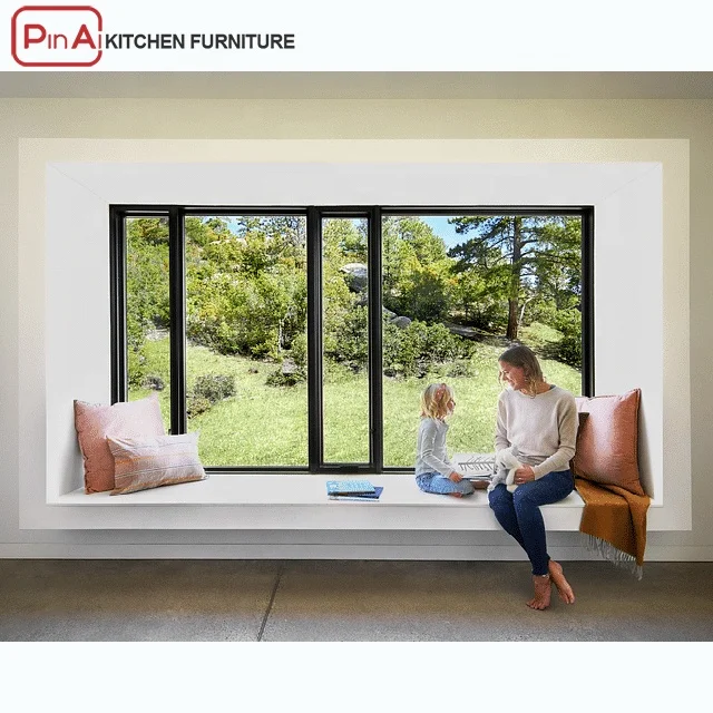 PINAI home doors and large triple glazed wrought iron design of glass windows for house