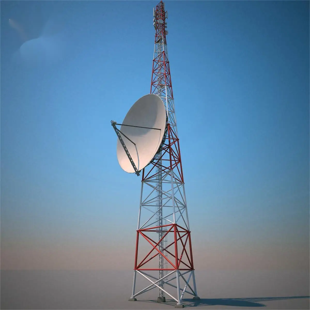 28-50M 3 leg galvanized steel lattice tube Radio Tower 4g wireless bts gsm tv antenna signal telecommunication tower