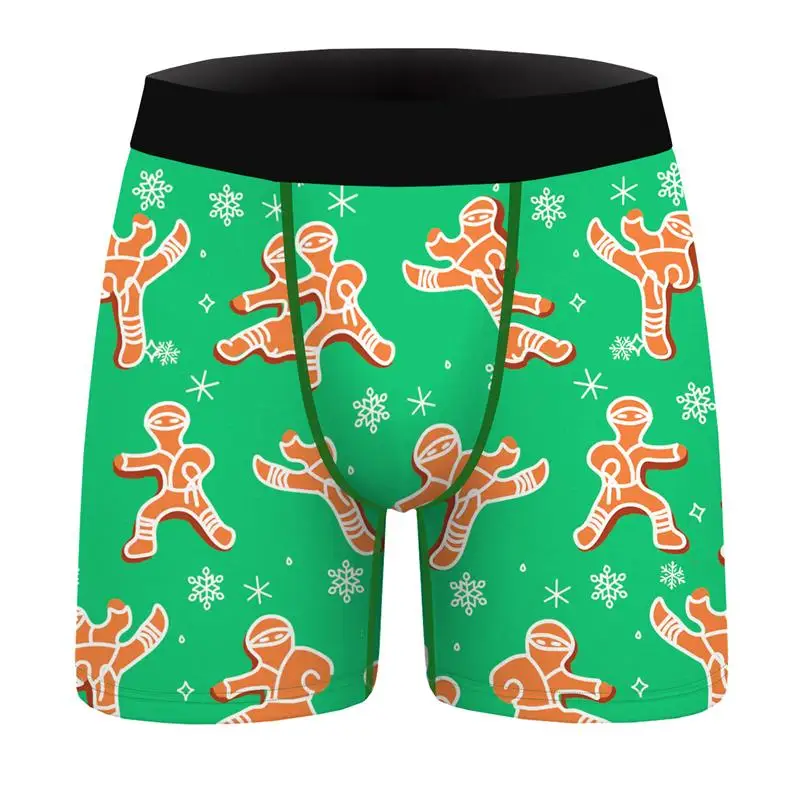 
Hot Sales Christmas Style Sexy Underpants High Quality Cotton Panties Gifts Mens Short Boxer Brief Underwear For Men 
