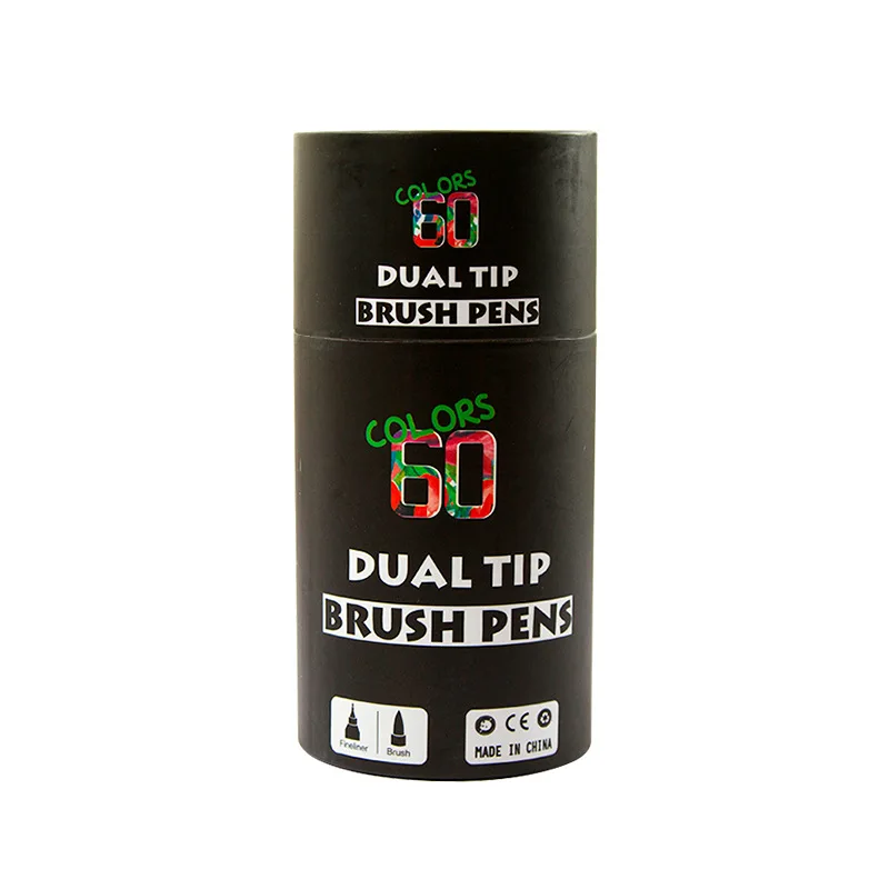 Best Wholesale 60 colors 0.4mm Fine Tip Markers Painting Soft Dual Tip Brush Marker Watercolor Pen