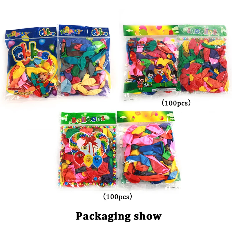 Customized matte thickening balloon Birthday party balloons Global export balloons 100pcs in bag