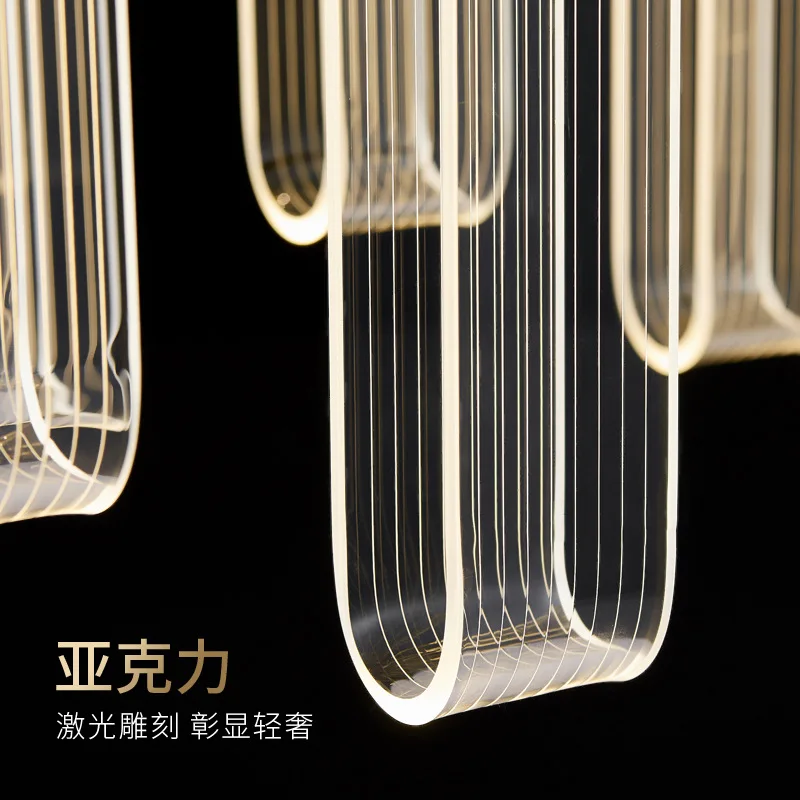 Люстра в стиле постмодерн роскошная дизайнерская лампа с направляющей для столовой спальни