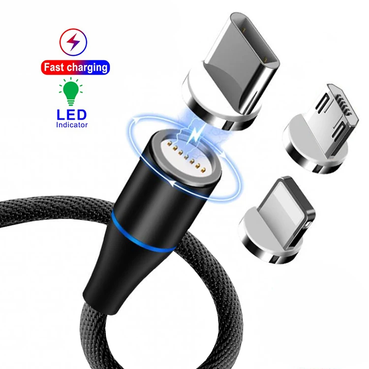  1 м сотовый телефон 3 в Магнитный Плетеный зарядный Micro Usb кабель высокого качества для быстрой