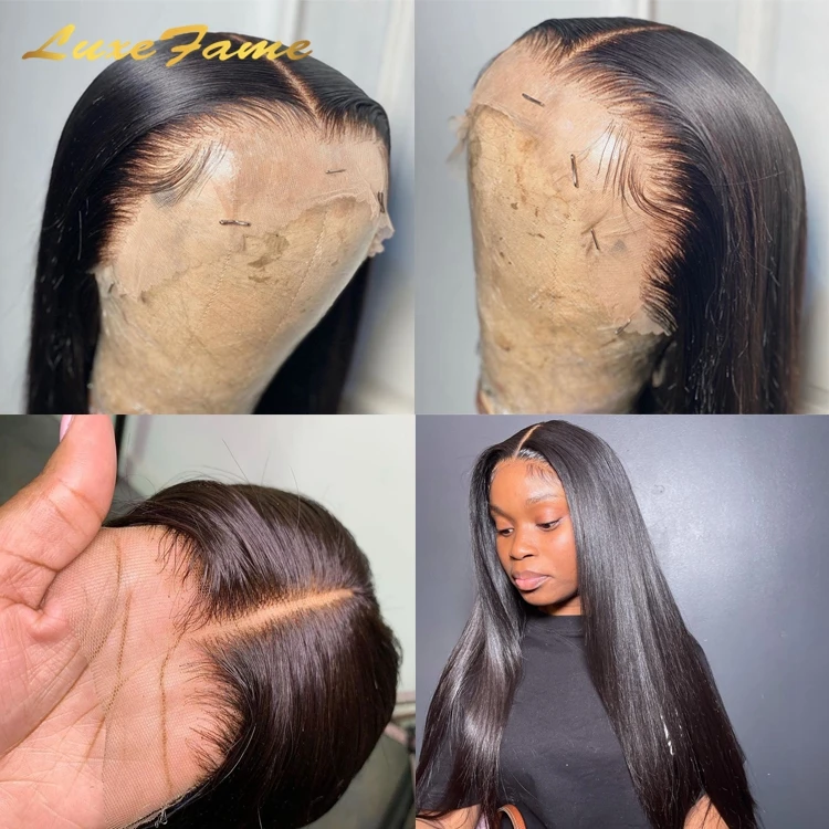Luxefame Frontal Glueless Full Hd Lace Wig,Cuticle Aligned Virgin Raw Indian Hair Wig,Unprocessed 100% Human Hair Full Lace Wig
