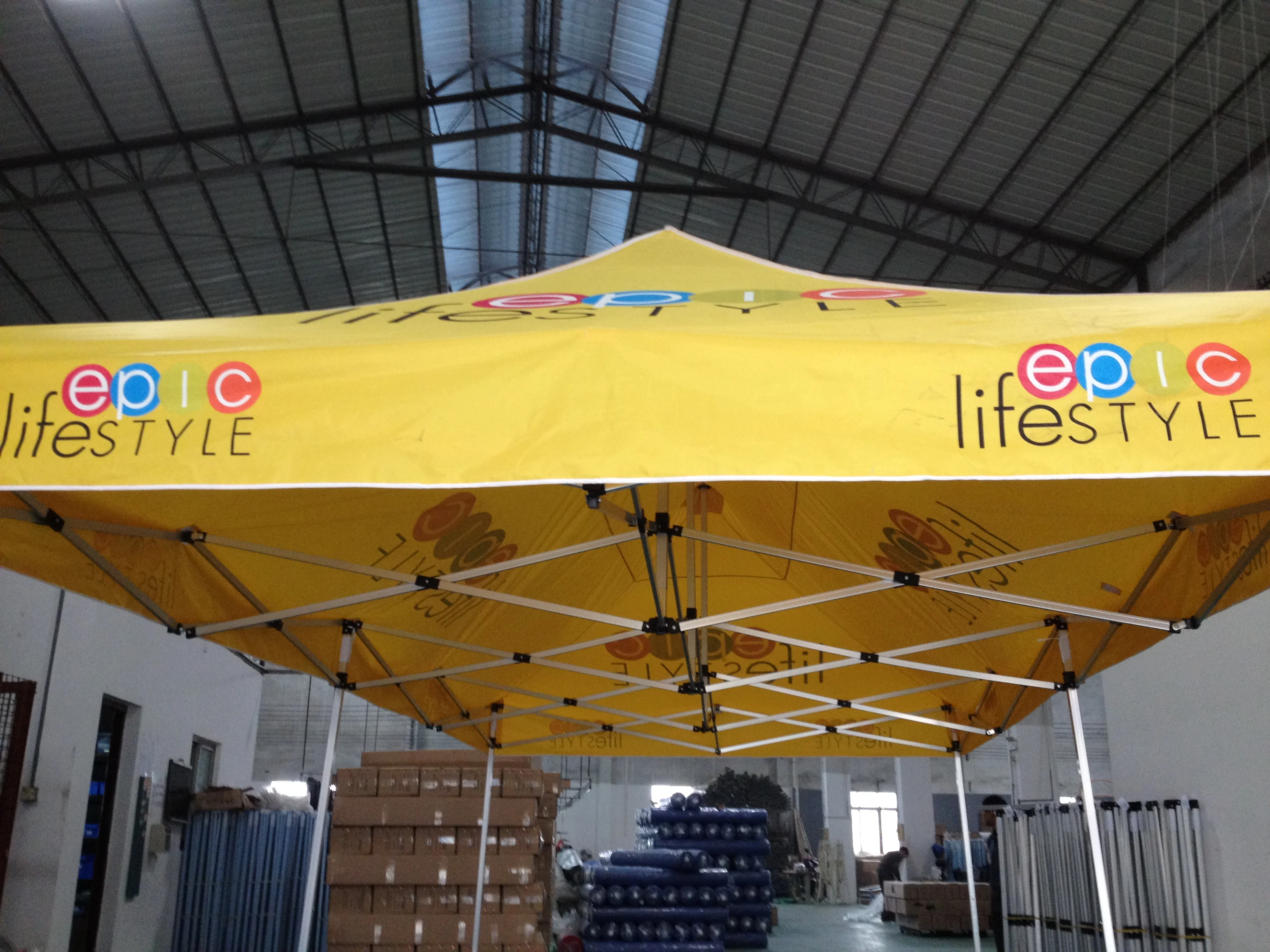 Trade show/advertising/promotion cheap price pop up steel folding tent
