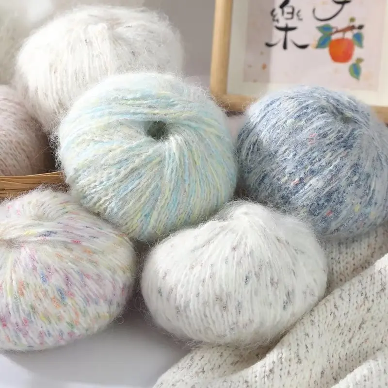 Wholesale Baby Soft Hand Knitting Mohair Blended Yarn Crochet Spun Yarn