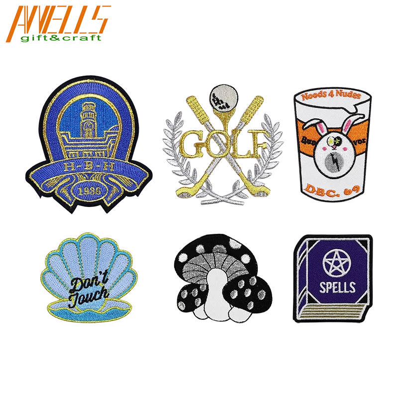 Large Custom Personalised Alphabet 3D Cool  Back  Blank Black Rocker Embroidered Badges Patches For Embroidery Wholesale