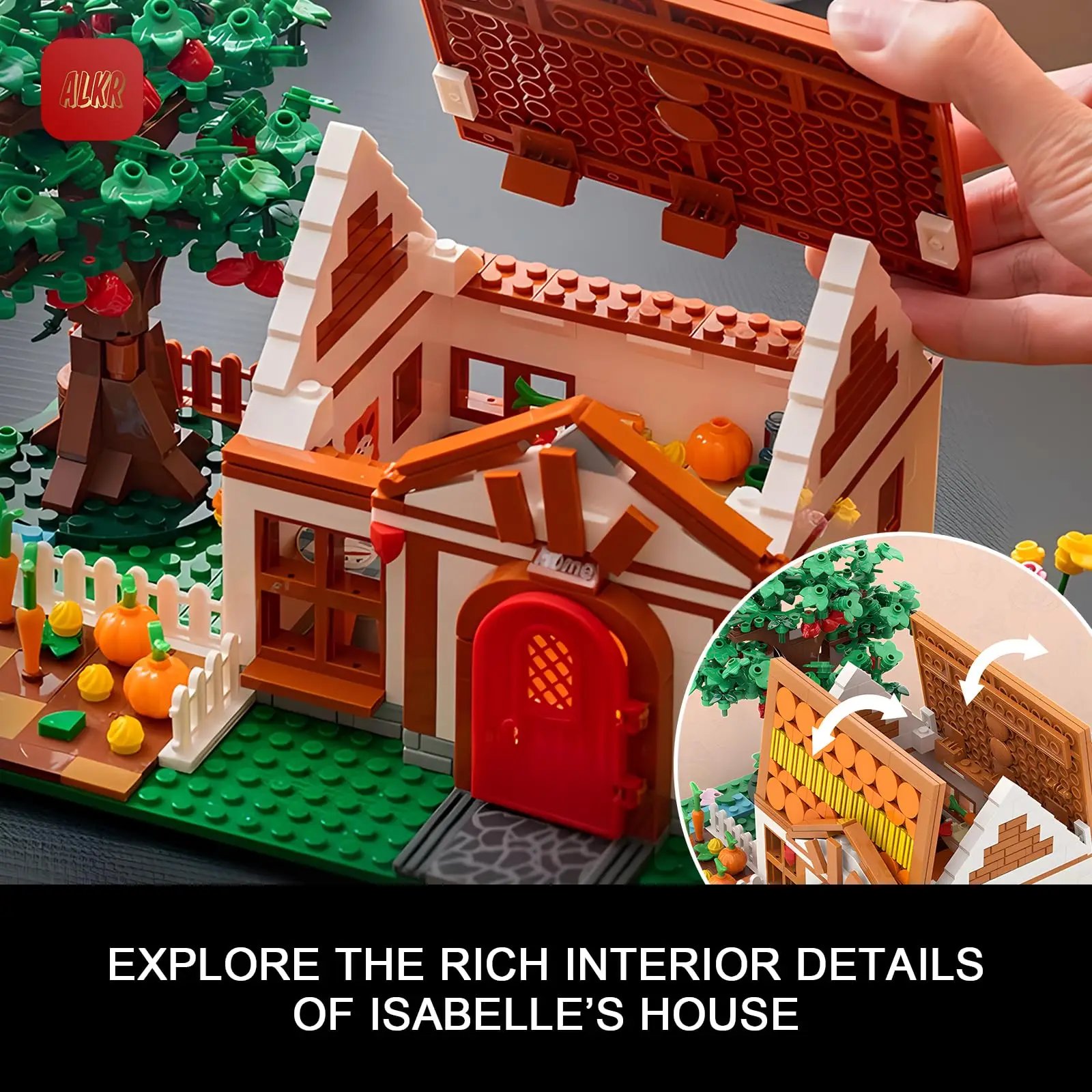 Create a Magical Forest Animal Village with our 879PCS Animal House Building Blocks An Interactive Toy for Kids Ages 6 and Up
