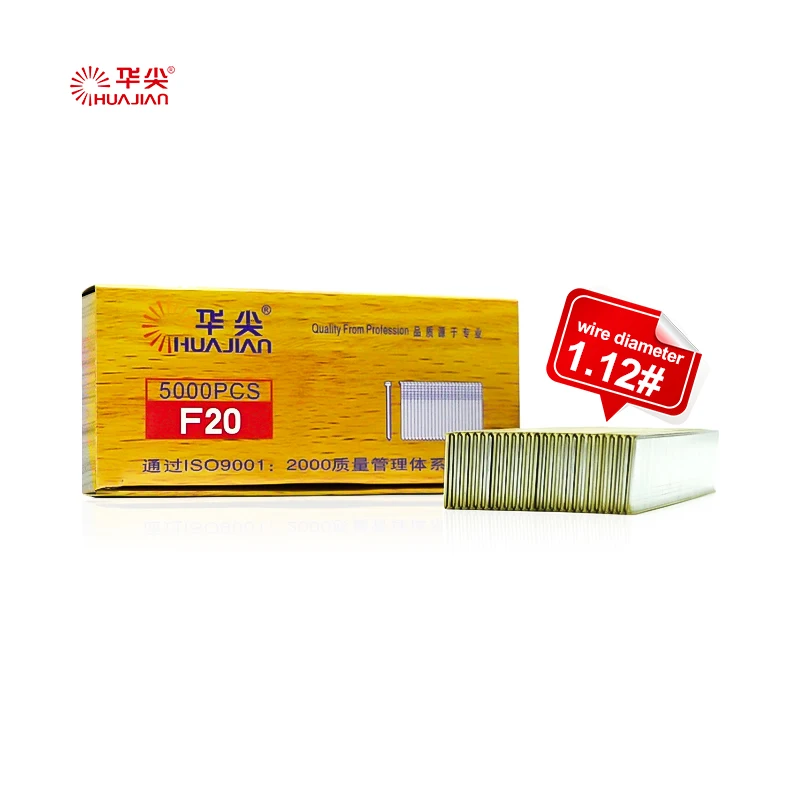 1.12# 18 Gauge Finishing Wood Pneumatic Nails Gold Silver Galvanized Iron Wire F Brad Nail