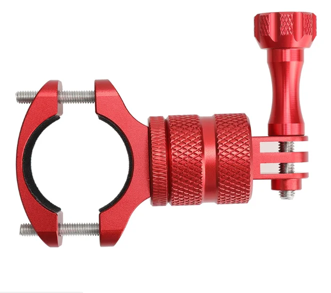 Aluminum Handlebar Mount Stand  Sport Action Camera Holder Bike Bicycle Stand Camera Mount red color