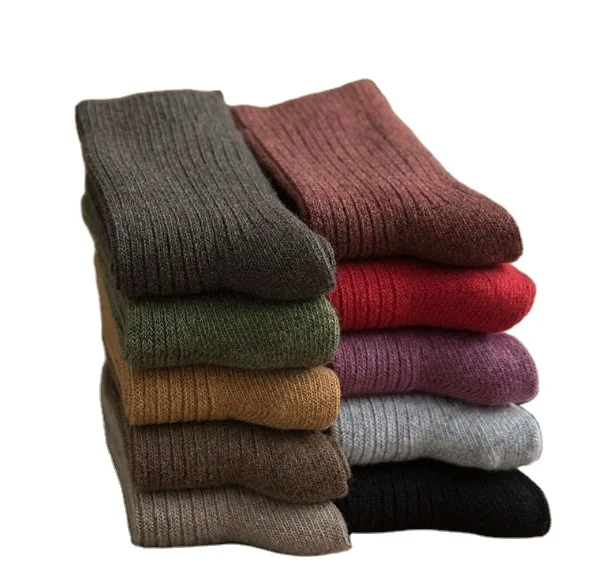 New Rib Wool Women Socks Warm Winter Tube Comfortable Hosiery High Quality Hand-linking Slouch Socks for Women