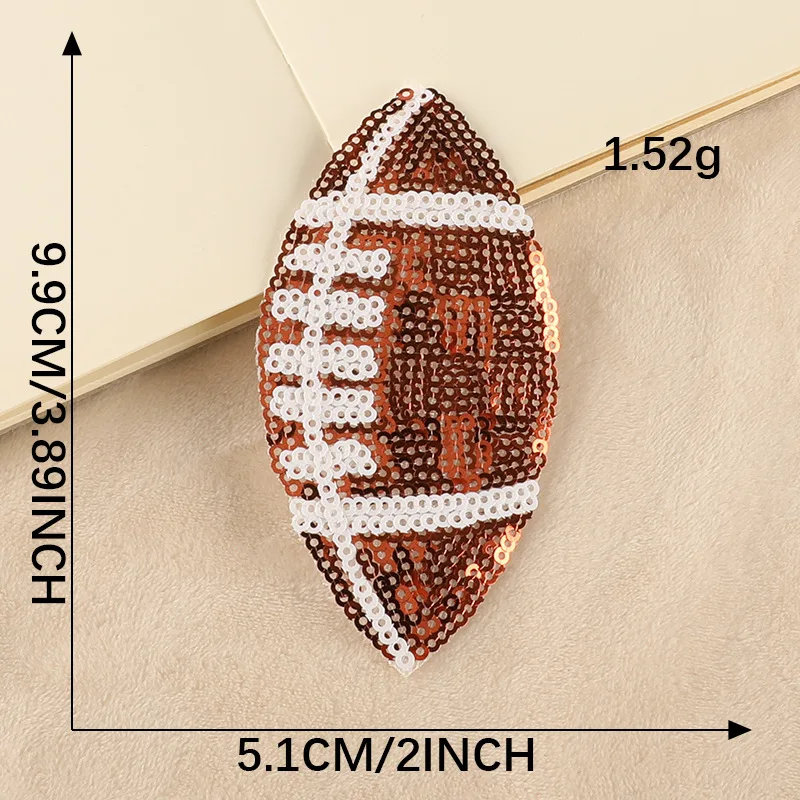 new design colors iron on sequin rugby patches for t shirt dress decoration