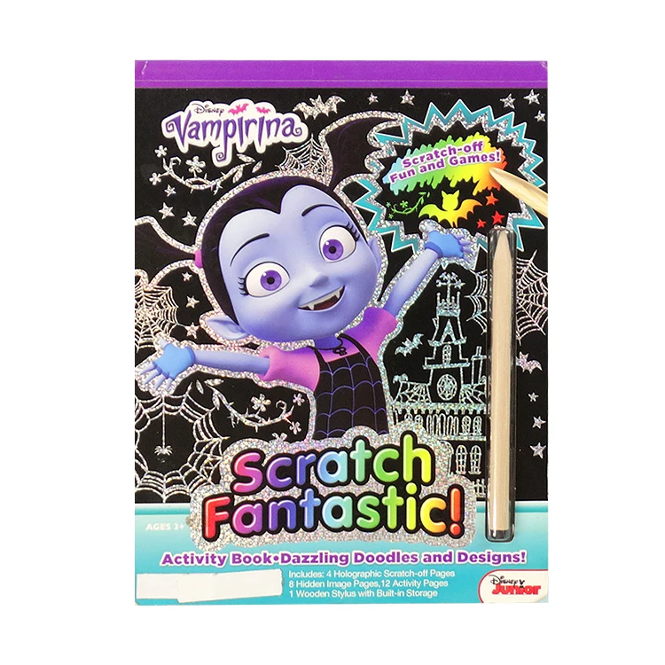 Лидер продаж творческая книга с рисунком царапин для мальчиков и девочек самодельная бумага рисования на заказ бамбуковой ручкой детей